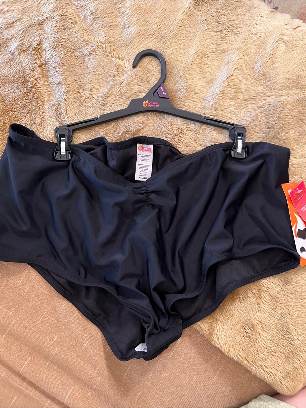 Plus Size Black Swim Bottoms